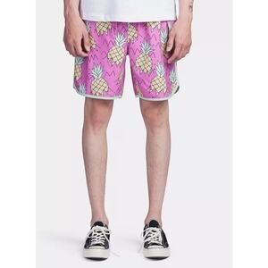 SOVEREIGN CODE NWT Joyride Pineapple Swim Trunks Size Large